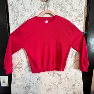 Girls Gap Kids Long Sleeve Top Size XXL (14-16)‎ Bright Pink Ribbed